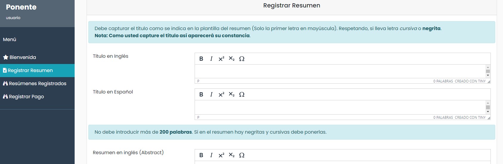 registro resumen